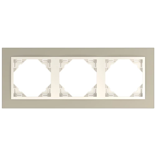 EFAPEL 90930_TTP METALLO Hármas keret, titán/gyöngyház