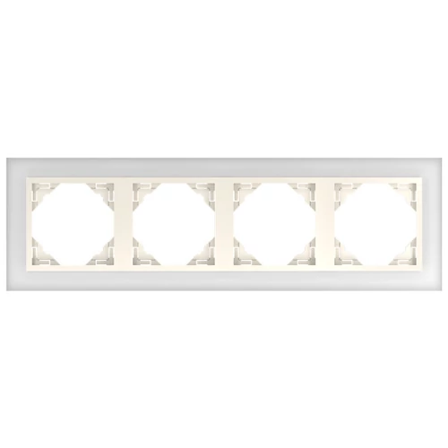 EFAPEL 90940_TCP Crystal Négyes keret, kristály/gyöngyház