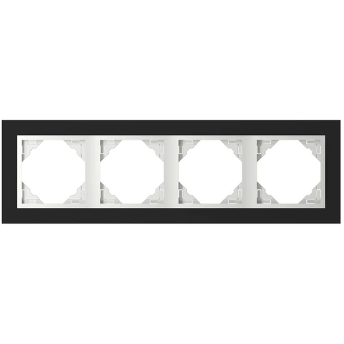 EFAPEL 90940_TEG Crystal Négyes keret, fekete kristály/jég