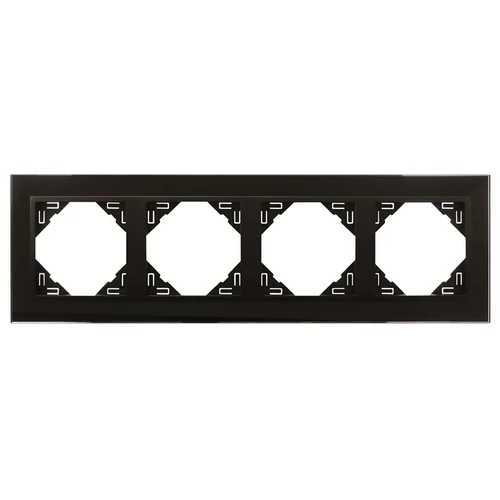 EFAPEL 90940_TEP Crystal Négyes keret, fekete kristály/fekete