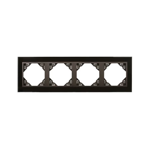 EFAPEL 90940_TES Crystal Négyes keret, fekete kristály/szürke