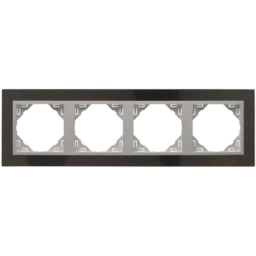 EFAPEL 90940_TGA PETRA Négyes keret, gránit/alumínium