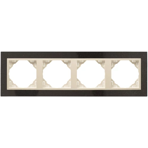 EFAPEL 90940_TGP PETRA Négyes keret, gránit/gyöngyház