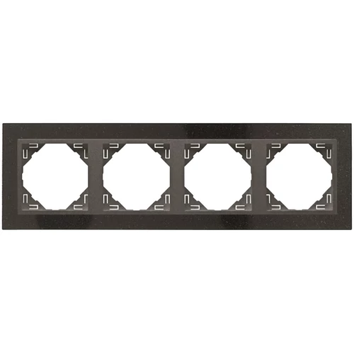 EFAPEL 90940_TGS PETRA Négyes keret, gránit/szürke