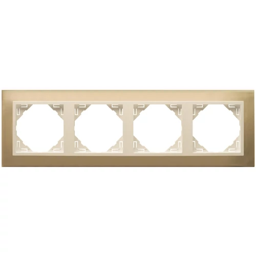 EFAPEL 90940_TOP METALLO Négyes keret, arany/gyöngyház