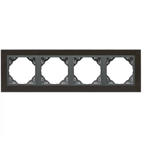 EFAPEL 90940_TQS METALLO Négyes keret, nikkel/szürke