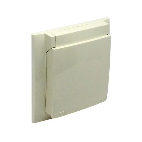 EFAPEL 90961_TMF Vízálló csapfedeles egyeskerest (IP44) - elefántcsont