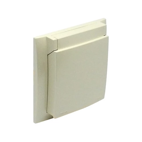 EFAPEL 90961_TPE Vízálló csapfedeles egyeskerest (IP44) - gyöngyház