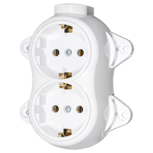 ELMARK 190202 ANTIK KETTŐS NÉMET TÍPUSÚ 16A 250V FEHÉR