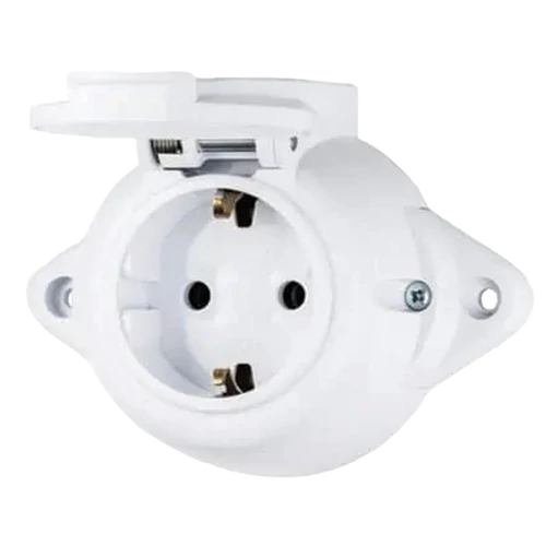 ELMARK 190206 ANTIK NÉMET FEDÉLTEL RENDELHETŐ ALJZAT 16A 250V IP44 FEHÉR