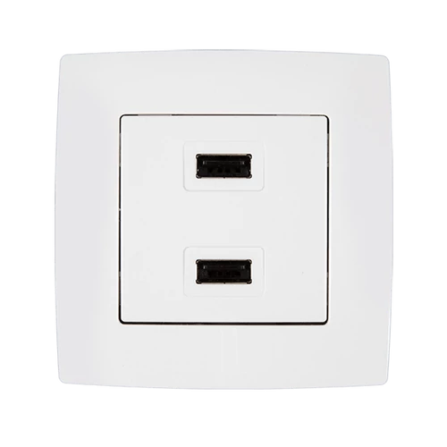 ELMARK 190751 CITY 2xUSB ALJZAT FEHÉR METÁL