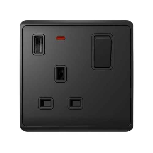 ELMARK 190887/A LONDON EGYES ALJZATÚ 2P GOMBOS KAPCSOLÓ NEON+USB AN
