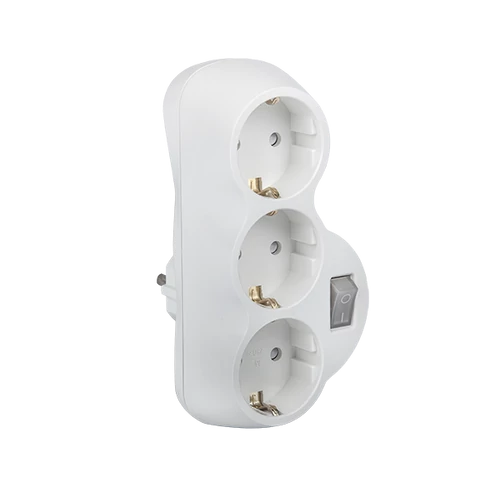 ELMARK 192207 ADAPTER TRIPLA FEHÉR KULCCSAL