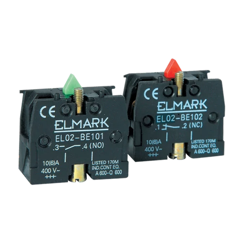 ELMARK 401001SEGÉDÉRINTKEZŐ EL02-BE 101 1NO ZÖLDEL02-BE