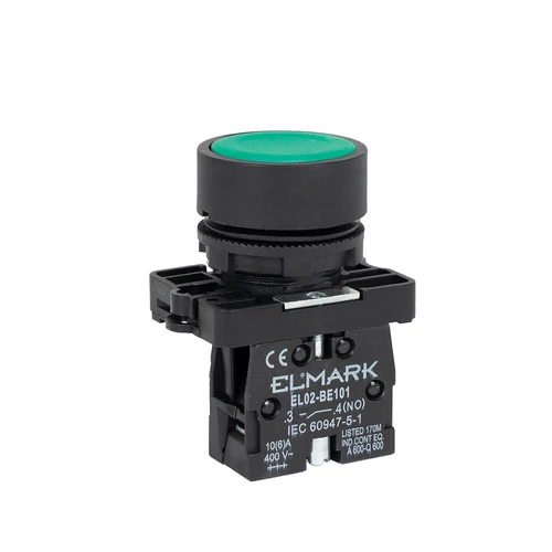 ELMARK  401031E Nyomógomb EL2-BA 31 NO ZÖLD EL2-BA