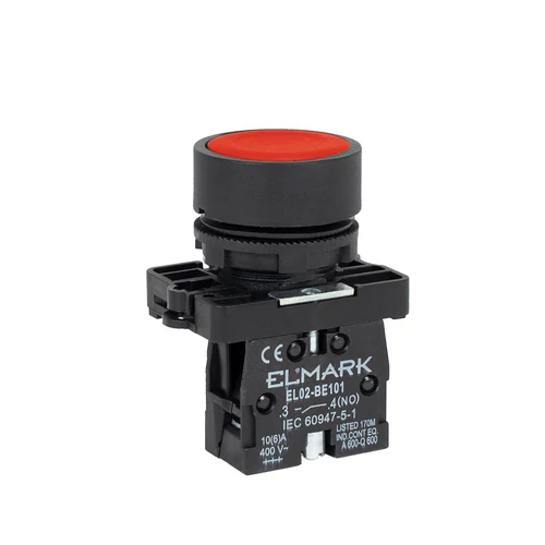 ELMARK  401042 EGAZDASÁGOS GOMB EL2-BA 42 NC PIROS EL2-BA