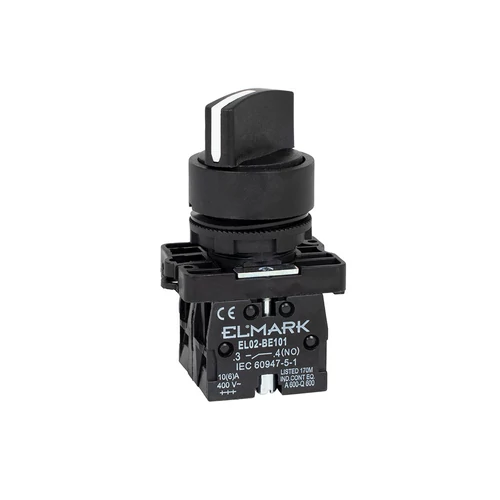 ELMARK  401425E NYOMÓGOMB EL-ED25 NO+NC 2 ÁLLÁSÚ FEKETE EL-ED25