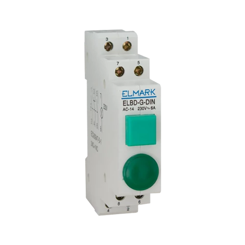 ELMARK 401518ELBD-Y-DIN JELZŐFÉNYES NYOMÓGOMB 2NO+1NC SÁRGA 230ELBD