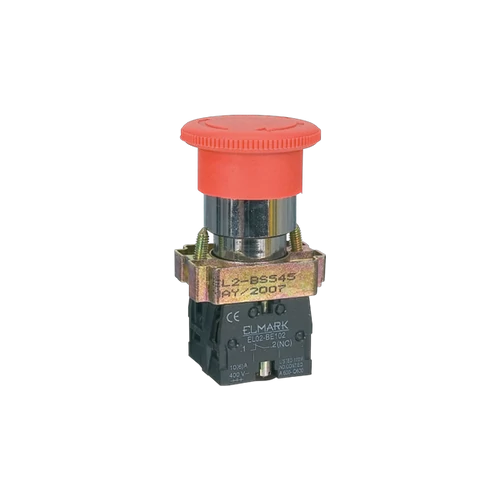 ELMARK  401545 GOMBAFEJES NYOMÓGOMB TYPE BS 545 1NC+1NO PIROS EL2-BS