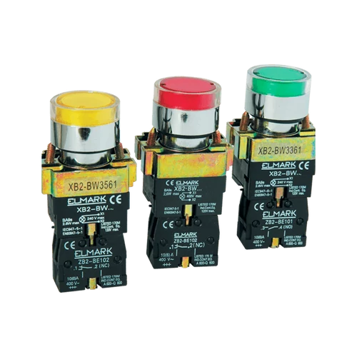 ELMARK  401674 BEÉPÍTHETŐ NYOMÓGOMB INDIKÁTORRAL BW 3671 24V KÉK EL2-BW