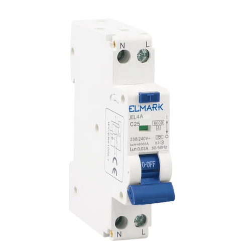 ELMARK  40502A Áram-védőkapcsoló 2 pólusú JEL9A 6kA 2P 16A/30mA RCBOJEL9A