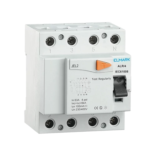 ELMARK  40810 JEL2 Áram-védőkapcsoló 2 pólusú 4,5kA 4P 10A/30mA