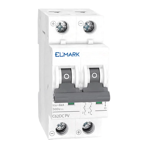 ELMARK  41265DC62  KISMEGSZAKÍTÓ 10A 2P 6KA 500V C  napelemes rendszerekhezC62DC PV