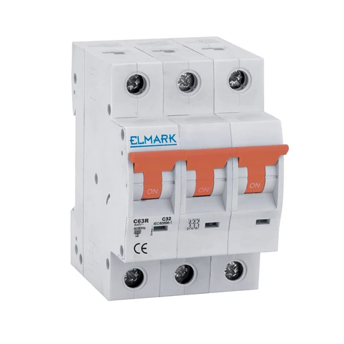 ELMARK  41316R MINIATŰR  ÁRAMVÉDŐ-MEGSZAKÍTÓ C63R 16A 3P 6kA C ÍVŰGÖRBÉSC63R