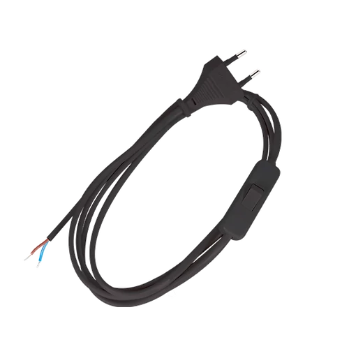 ELMARK 47007/BL TÁPKÁBEL H03VV-F 2G0,50MM? KAPCSOLÓVAL 2M FEKETE