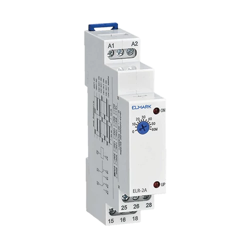 ELMARK  50151 ELR-2A relé 24-240V AC/DC 1s-3perc 2C bekapcsolási késleltetéssel