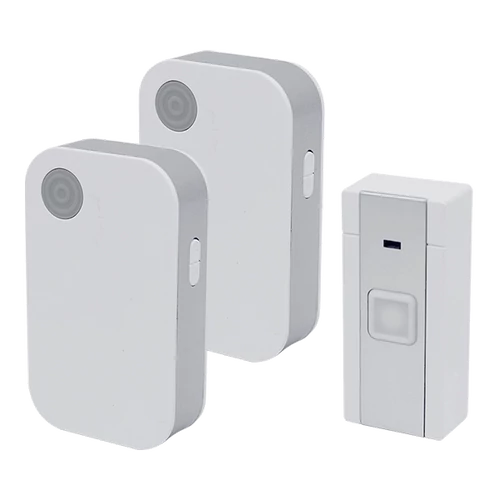 ELMARK 5023/2 VEZETÉK NÉLKÜLI CSENGŐ DC 36 DALLAM DUPLA VEVŐEGYSÉGGEL