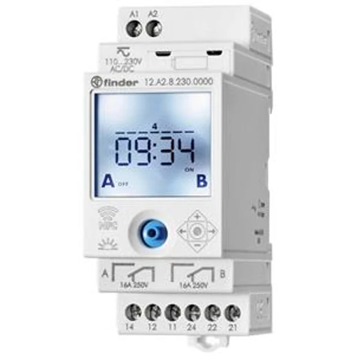 FINDER 12A282300000 Asztronómiai kapcsolóóra 2 váltóé.