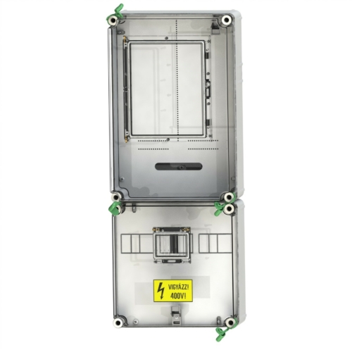 CSATÁRI PLAST PVT 3075 Fm-SZ, fogyasztásmérő szekrény, egy felhasználói helyes M63.80A mérés szabadvezetékes, felületre szerelt kivitelben