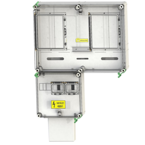 CSATÁRI PLAST PVT 6075 Á-V Fm-K fogyasztásmérő szekrény, 1 vagy 3 fázisú ált. és vez. mérők számára, földkábeles csatlakozás