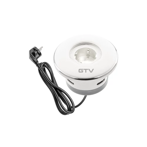 GTV AE-GM1SSHU-10 Redőny süllyesztett bútor foglalat, 1 schuko foglalat, 1,5 m, fehér