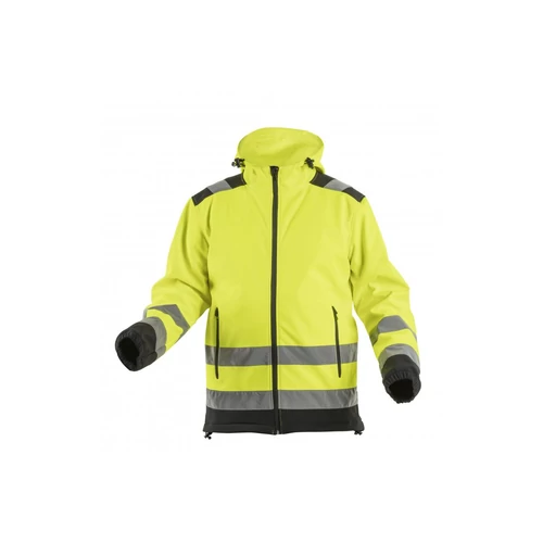 HÖGERT HT5K257-L ARGEN figyelmeztető softshell kabát kapucnival sárga L