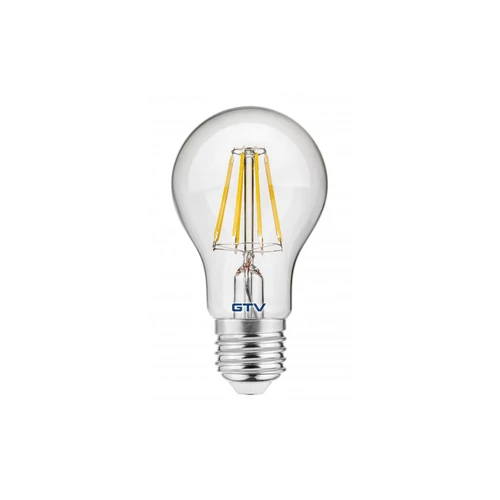 GTV LD-A60FL8-40 LED lámpa, FILAMENT, A60, 4000K, E27, 8W, 800lm, AC220-240V/ 50-60Hz, RA>80, 360°