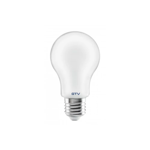 GTV LD-A60FL8M-30 LED izzó, FROSTED FILAMENT,A60,3000K,E27,8W,800lm,AC220-240V/50-60Hz,RA>80.360°