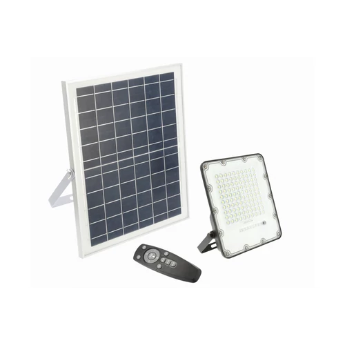 GTV LD-BRAVOS50W-64 Solar LED reflektor BRAVOS, 50W, 500lm, 6400K, IP65, 120°, napelem, távirányító, 3 év