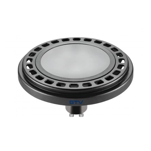 GTV LD-ES11101-30 LED fényforrás, AR111/ES111, 12W, GU10, 850 lm, AC220-240V, 50-60Hz, 120°, 104mA, 3000K, fekete, m.w., 65mm