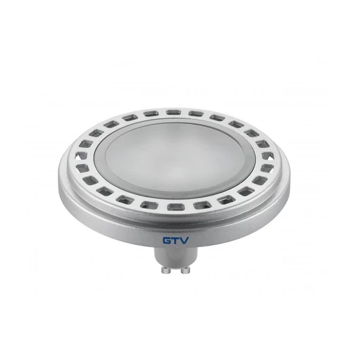 GTV LD-ES11175-40 LED izzó, AR111/ES111, 12W, 12xPOWER LED, GU10, 850 lm, AC220-240V, 50-60Hz, sugárzási szög 120°, 104 mA, semleges fehér, szürke ház, tejszerű burkolat, h=65 mm