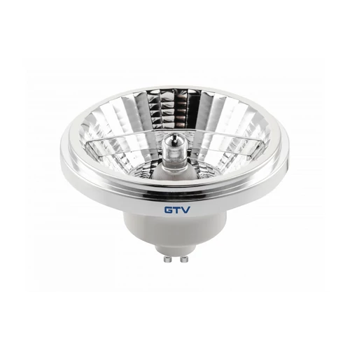 GTV LD-ES111WW11W25AG-01 LED FÉNYFORRÁS, A-G,AR111/ES111, 3000K, GU10, 11,0W, AC220-240V, 25°, 850lm, 96mA, króm