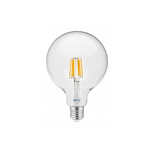 GTV LD-G125FLE8-40 LED FÉNYFORRÁS, FILAMENT, A-G, G125, 4000K, E27, 8,0W, AC220-240V, 360°, 880lm, 70mA