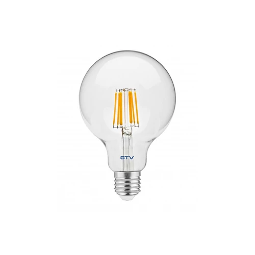 GTV LD-G95FLE8-40 LED FÉNYFORRÁS, FILAMENT, A-G, G95, 4000K, E27, 8,0W, AC220-240V, 360°, 880lm, 70mA