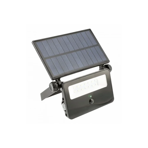 GTV LD-LUMOS10W-64 Solar LED reflektor LUMOS, mozgásérzékelővel, 10W, 850lm, 6400K, IP65, 120°, napelem, 3y