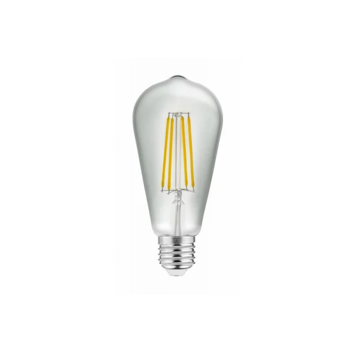 GTV LD-ST64FL4-30 LED lámpa, FILAMENT, ST64, 3000K, E27, 6W,600Im, AC220-240V/ 50-60Hz, RA>80, 360°