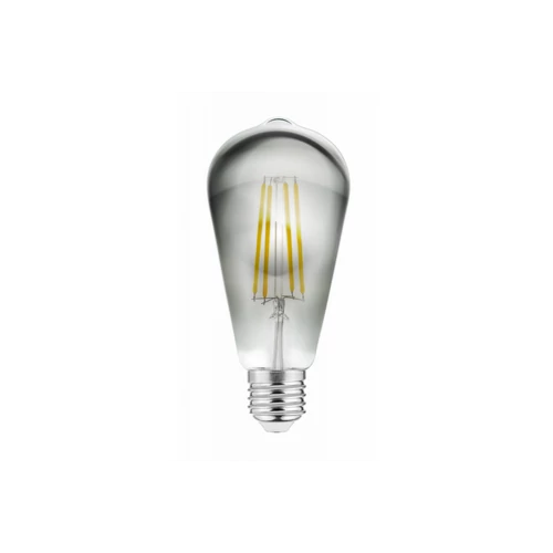 GTV LD-ST64FPE6-30 LED FÉNYFORRÁS, FILAMENT GREY, A-G, ST64, 2700K, E27, 6,0W, AC220-240V, 360°, 500lm, 52mA