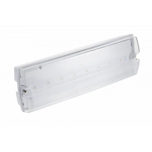 GTV LD-TERNO1-00 Vészhelyzeti lámpatest TERNO-1 LED,3W,250lm,AC220-240V,50-60Hz,IP65,1h,6400K,kétcélú, TESZT gomb