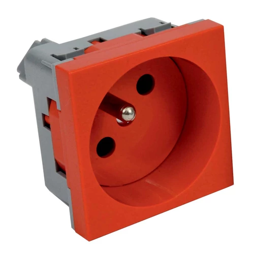 Kopos QP 45X45 C BB QUADRO 2P+f  PIN dugalj piros + gyerekvéd.
