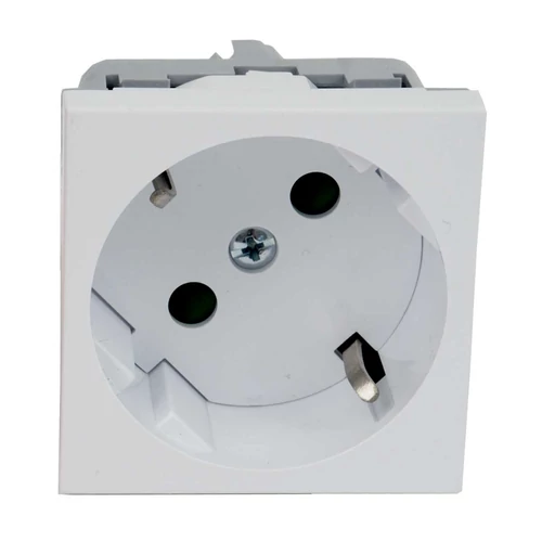 Kopos QS 45X45 C HB QUADRO 2P+f Schuko dugalj fehér + gyerekvéd.